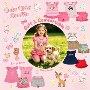Toddler Girls 2 Piece Summer Outfit Flutter Sleeve Ruffle Tunic Top Solid Shorts Clothes Set